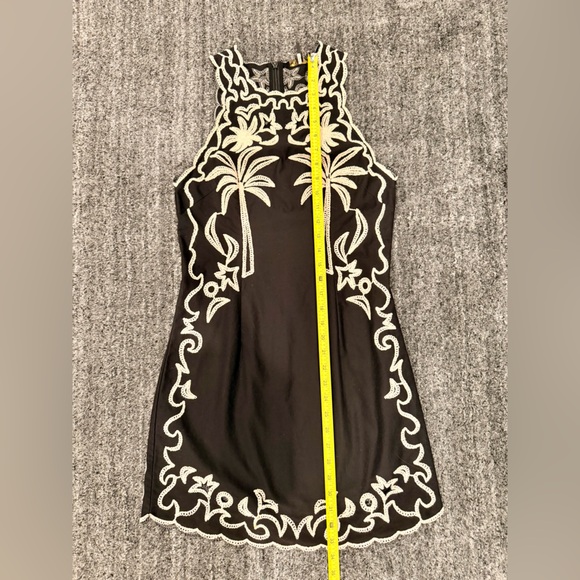 Maje Black Embroidered Palm Tree Mini Dress – EU 38 / US 6 - Picture 5 of 8